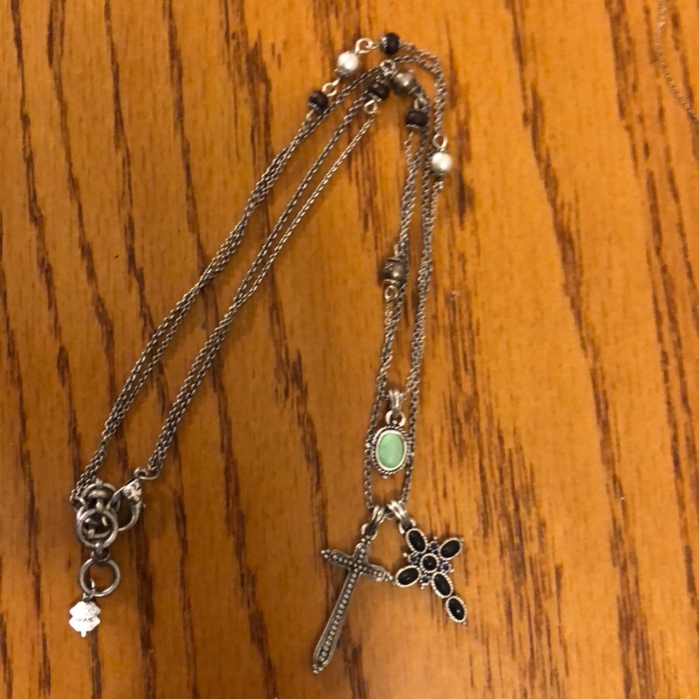 Lucky brand reversible adjustable necklace.